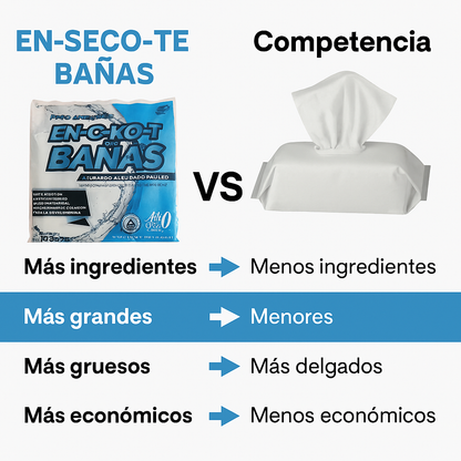 En Seco Te Bañas – Toallitas de Baño Sin Enjuague para Adultos y Cuidadores
